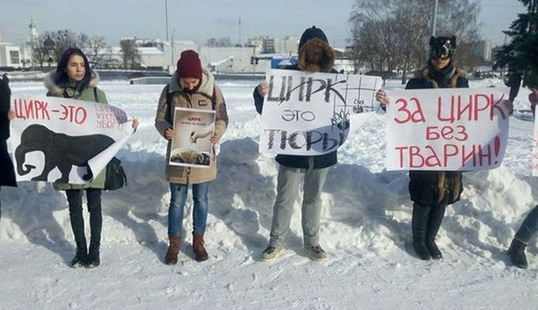 Зоозащитники Харькова провели акцию «Цирк без животных»