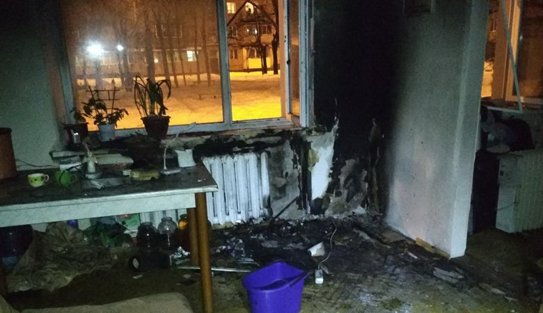 На Тобольской сгорела квартира