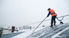 Харьковчан просят быть внимательными – в связи с оттепелью снег падает с крыш на тротуары (ВИДЕО)