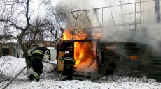 В Холодногорском районе дотла выгорела баня (Фото)