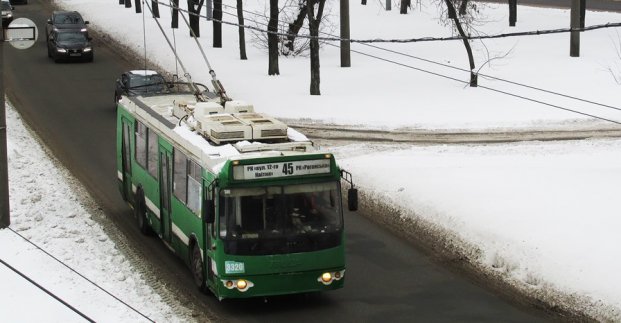 Запрещено движение троллейбусов