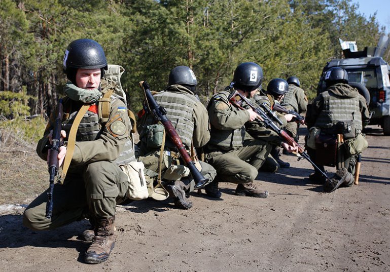 Харьковские нацгвардейцы использовали при боевой подготовке экшн-камеры