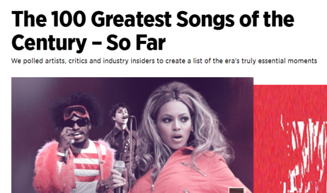 Журнал Rolling Stone представил топ-100 лучших песен XXI века