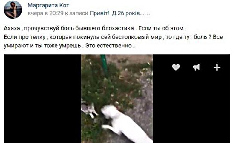 Маргарите Фурман за растерзанного котенка присудили штраф в 29 тыс. грн