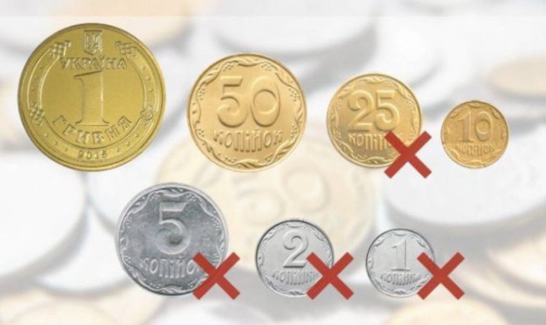 С сегодняшнего дня прекратили чеканить монеты номиналом 1, 2, 5 и 25 копеек