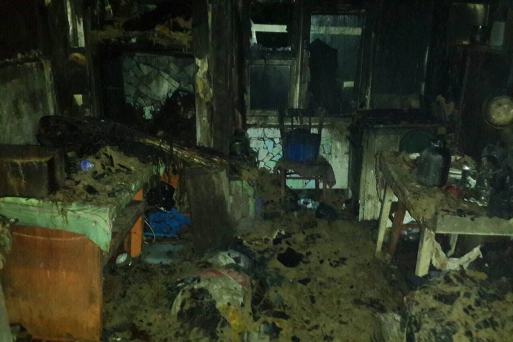 Пожарные из горящего жилого дома спасли пенсионера (фото)