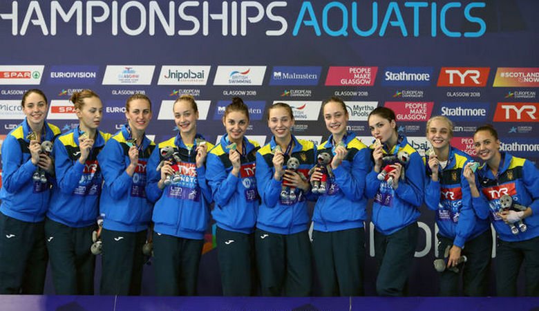 Сборная Украины по артистическому плаванию завоевала золотую, пять серебряных и бронзовую медаль на чемпионате Европы (видео)