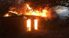 В Харькове сгорели две хозяйственные постройки