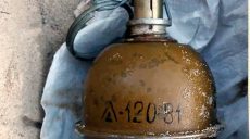 Под Харьковом возле жилого дома нашли гранату (фото)