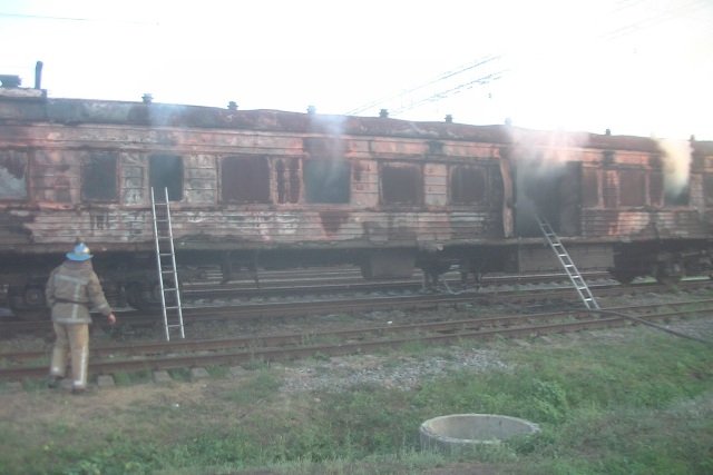 Пожар на железнодорожной станции «Люботин» ликвидирован (фото)