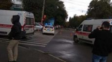 Авария с участием служебного автомобиля патрульной полиции на ХТЗ (видео)