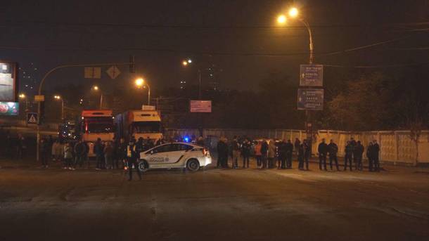 В Киеве образовались пробки из-за акции протеста