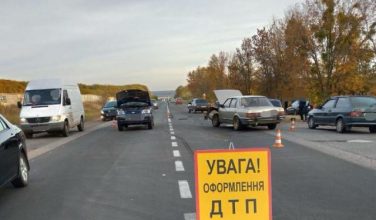 На окружной столкнулись Daewoo Lanos, Ford и Chevrolet (фото)