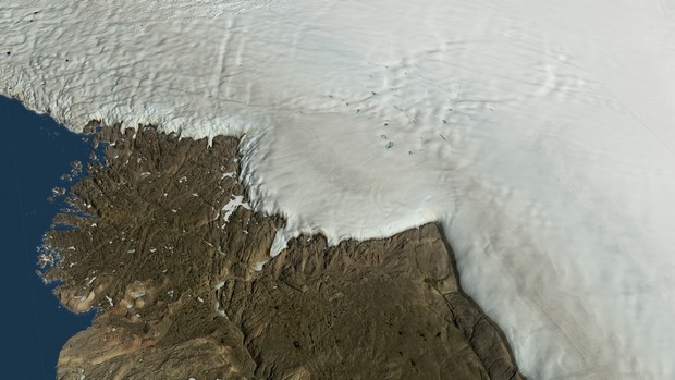 Больше, чем Париж: огромный кратер обнаружили в Гренландии (видео)