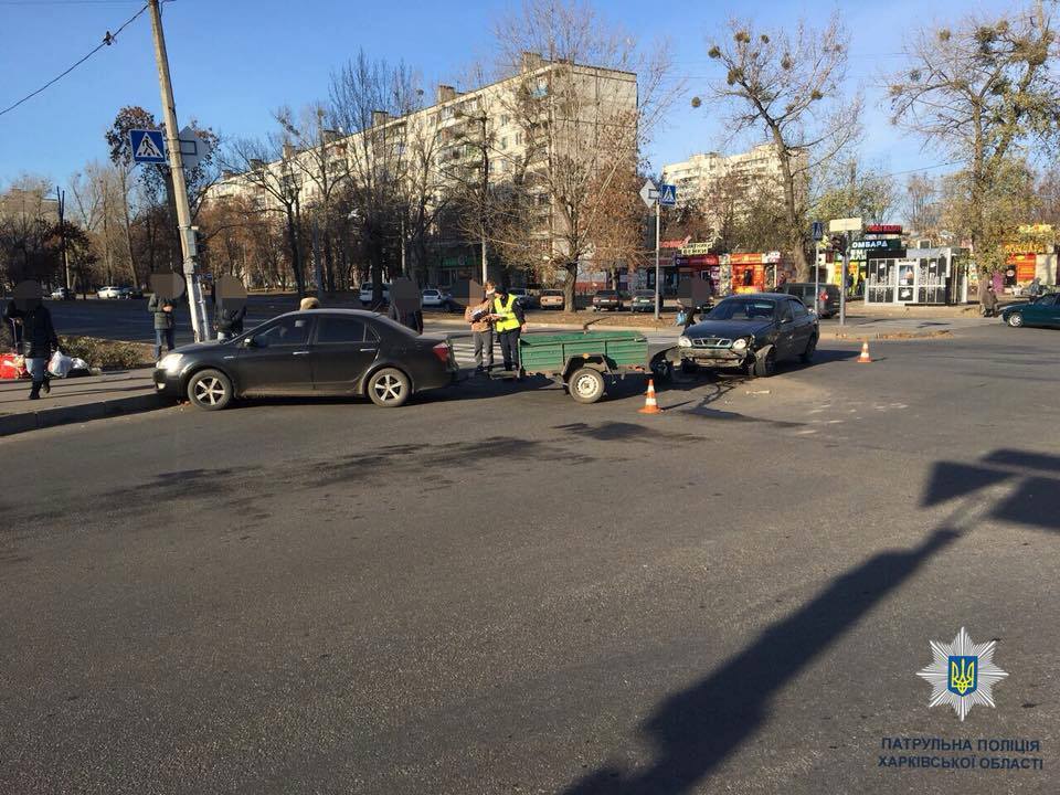 В Харькове столкнулись «Daewoo» и «Geely»