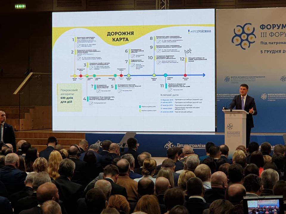 Гройсман: Результаты пяти лет децентрализации в Украине показывают, что это одна из самых успешных реформ