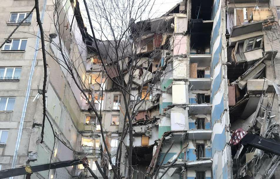 Появилась видеозапись момента взрыва дома в России