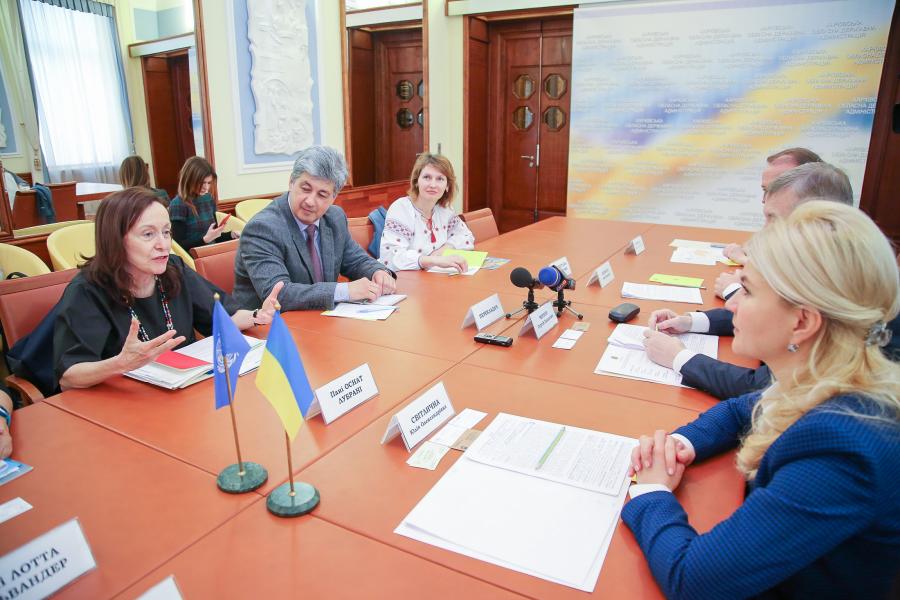 Светличная встретилась с делегацией Представительства ООН в Украине
