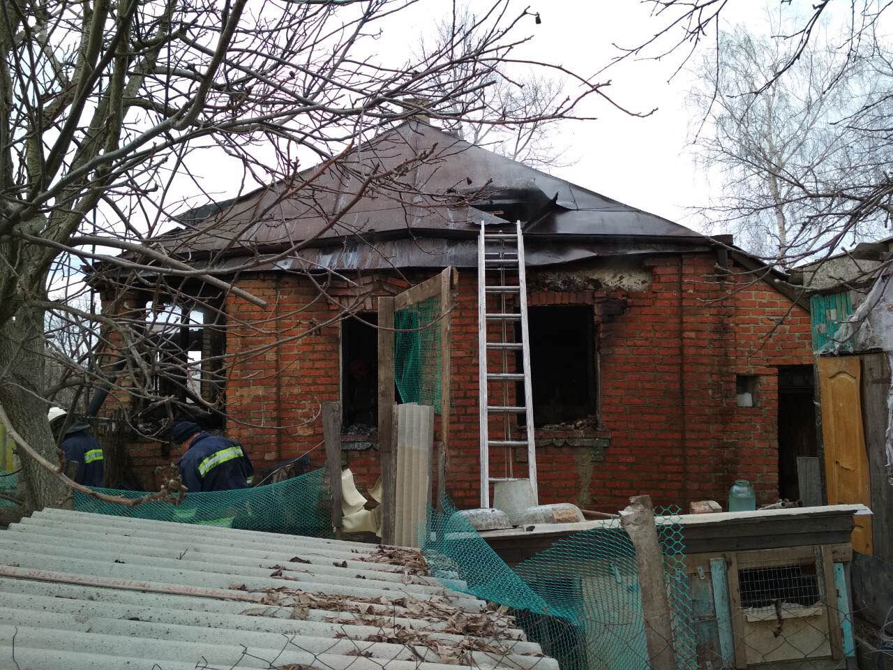 Спасатели вынесли из горящего дома 89-летнюю старушку (фото)