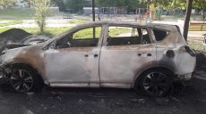 В Харькове во дворе многоэтажки сгорела очередная иномарка (фото)
