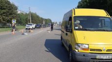 Под Харьковом пожилой велосипедист по неосторожности попал под колеса микроавтобуса (фото)