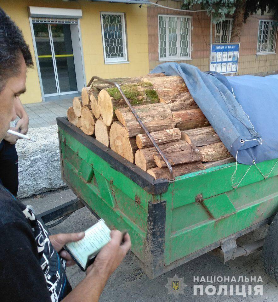 На Харьковщине остановили машину с древесиной