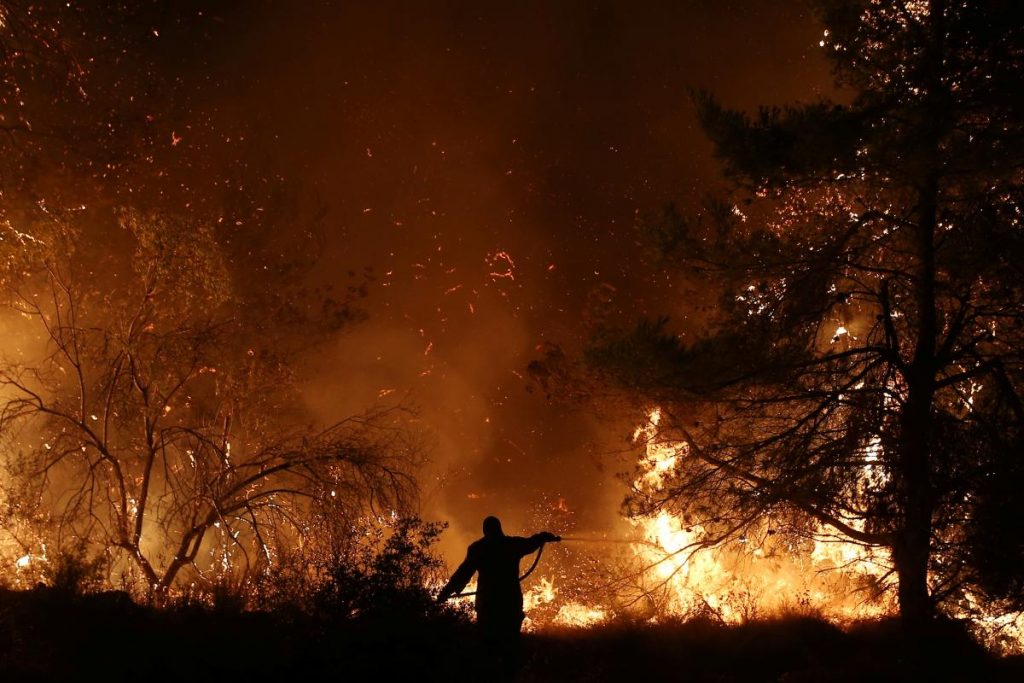 Грецию охватили лесные пожары (видео)