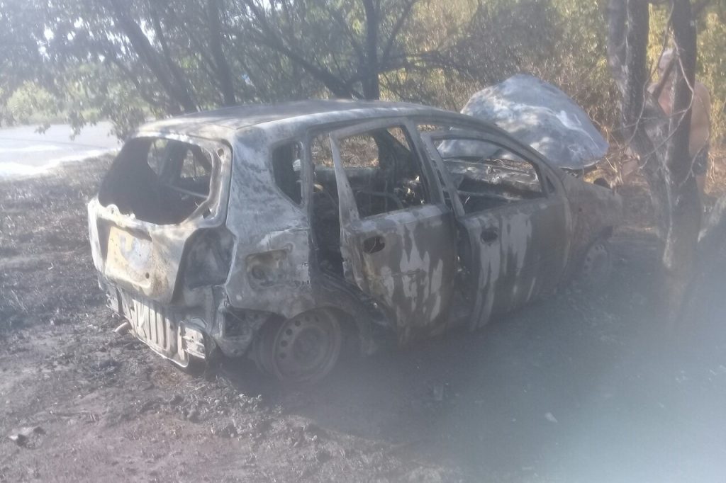 На Харьковщине сгорел Chevrolet Aveo (фото)