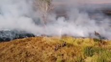 Появилось видео масштабного пожара на Харьковщине
