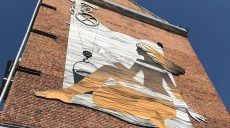 «Женщина в песках»: новый мурал украсил фасад в центре Харькова (фоторепортаж)