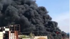 Крупный пожар на предприятии (видео)