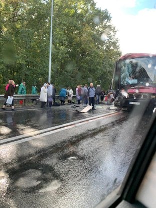 Из-за плохой погоды рейсовый автобус попал в ДТП