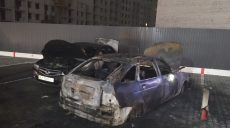 В Киевском районе ночью во дворе жилого дома сгорели автомобили (фото)