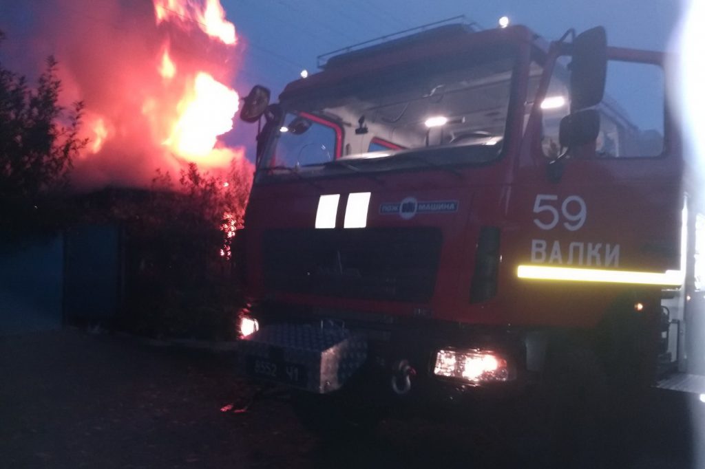На Харьковщине сгорел частный дом (фото)