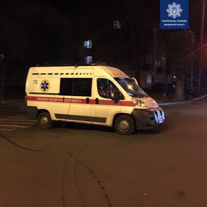 В Харькове «скорая» наехала на оборванный силовой кабель (фото)