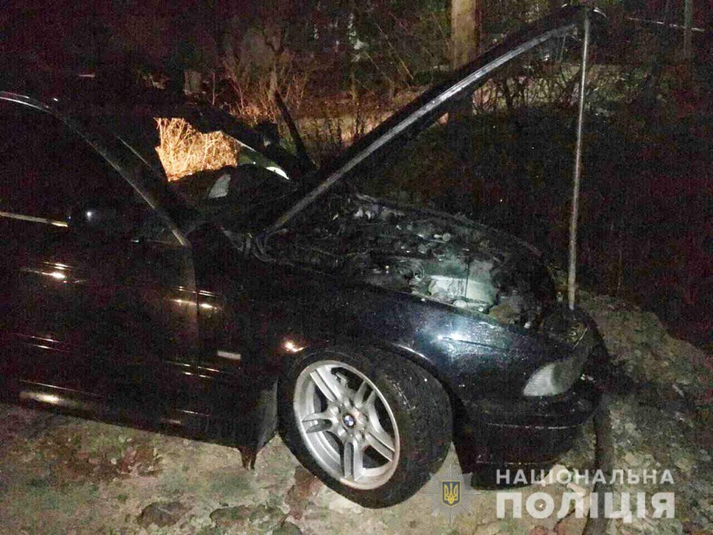На Харьковщине сгорел BMW (фото)