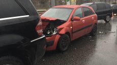 На пр. Науки столкнулись Mersedes, KIA и Opel (фото)