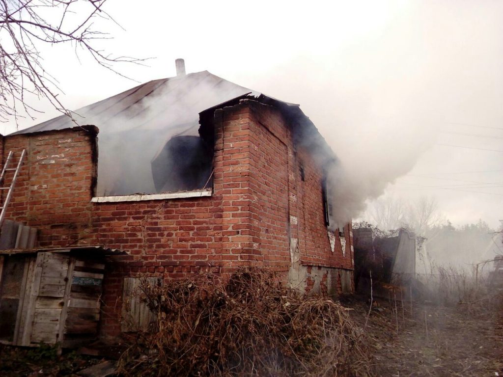 На Харьковщине на пожаре пострадали мать и сын (фото)