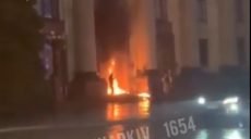 В здание Харьковской облгосадминистрации бросили «коктейль Молотова»