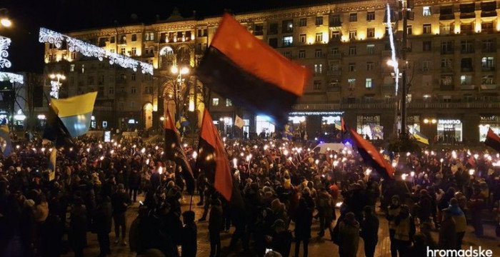 В Киеве прошло факельное шествие ко дню рождения Бандеры (видео)