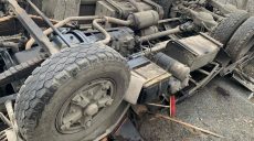 Грузовик перевернулся на трассе «Чугуев-Меловое» (фото)