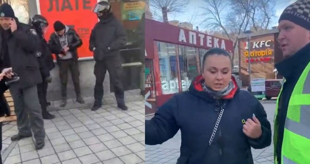 В центрі Харкова невідомі напали на агітаційний намет однієї з політичних партій (відео)