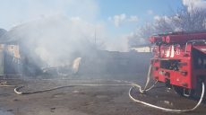 На Харьковщине загорелся сарай, затем огонь перекинулся на автомобиль (фото)