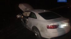 В Харькове Audi врезался в столб — два человека попали в больницу (фото)