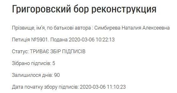 Харків’яни просять упорядкувати територію Григорівського Бору