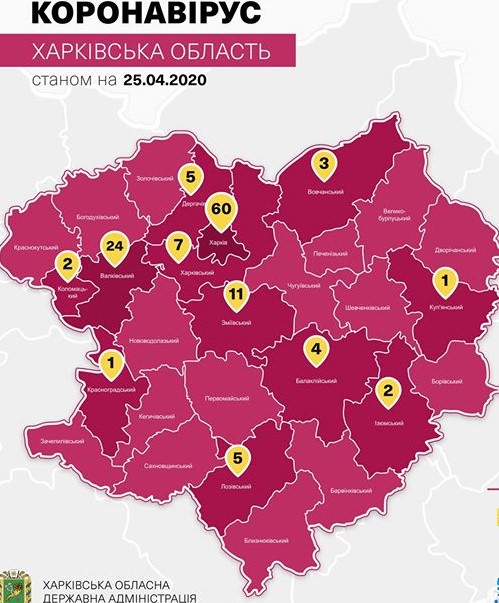 Коронавірусна географія Харківщини виглядає обнадійливою