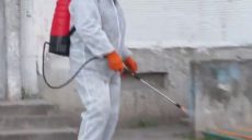 У передмісті Харкова Солоницівці ретельно дезінфікують вулиці й під’їзди (відео)