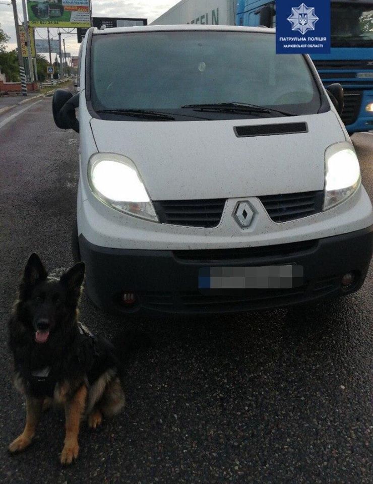 В Песочине полицейская собака обнаружила наркотики в автомобиле (фото)