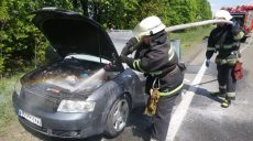 У Валківському районі рятувальники ліквідували вогонь у автівці