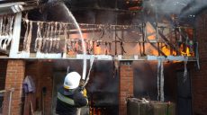 Спасатели два с половиной часа боролись с последствиями пожара в сарае на Харьковщине (видео)